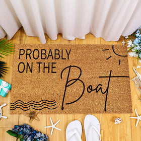 Ceenna welcome doormat with nautical beach design to brighten the entryway.