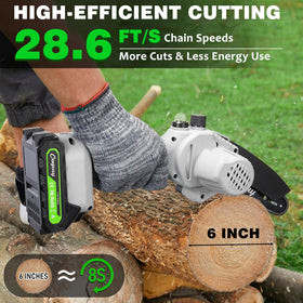 CEEPUY mini chainsaw with Auto Oil System for smooth lubrication.