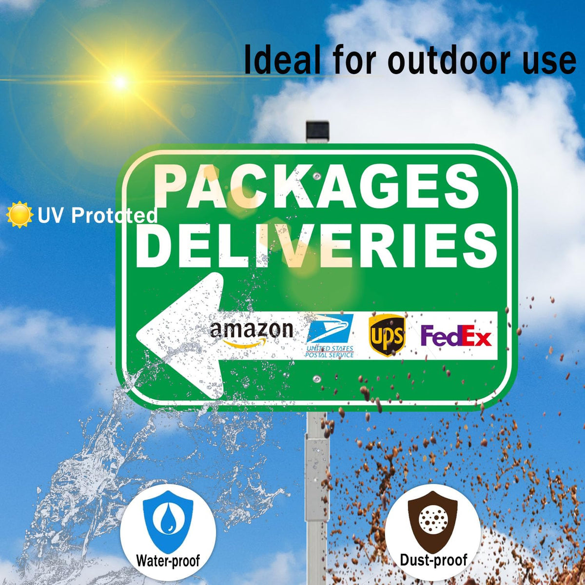 Cefrashi delivery sign landscape layout supports easy reading at a glance.