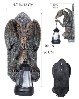 CeiooCei solar garden lamp dragon ornament offers low-maintenance charm.