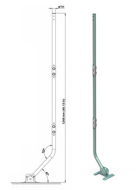 CeKay weather station mounting on the pole ensures sturdy, weatherproof sensor placement.