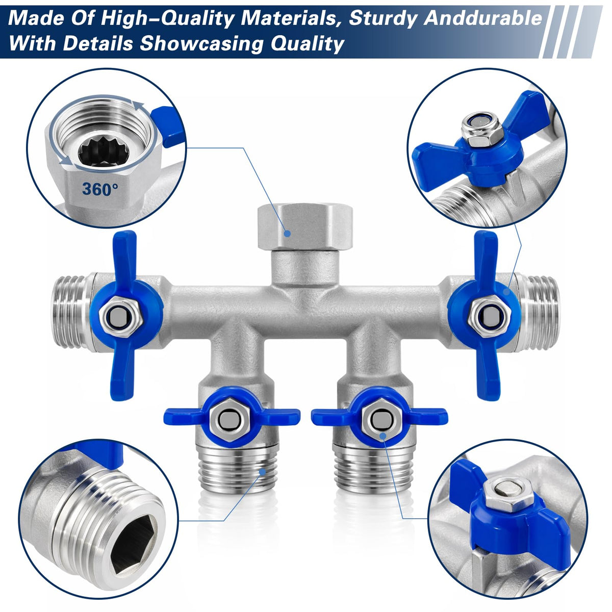 Perfect for sprinklers, drip lines, and multiple watering devices.