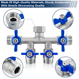 Perfect for sprinklers, drip lines, and multiple watering devices.