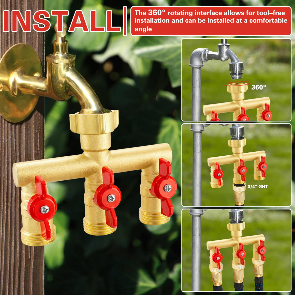 Cekwiet full-flow design maintains strong water pressure to sprinklers.