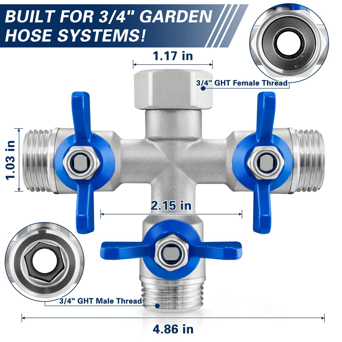 Cekwiet independent outlet valves allow individual hose control
