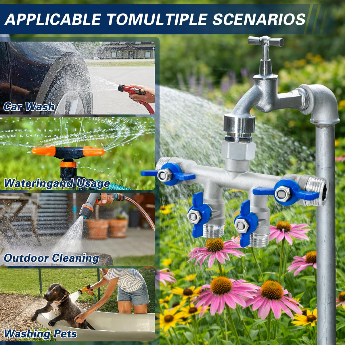 Corrosion-resistant stainless steel withstands outdoor weather.