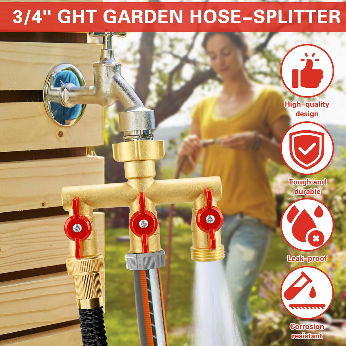 Cekwiet easy outdoor faucet installation requires no tools.