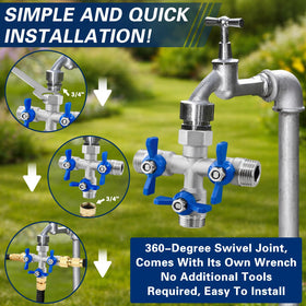 Cekwiet leak-proof connection with washers and PTFE tape included