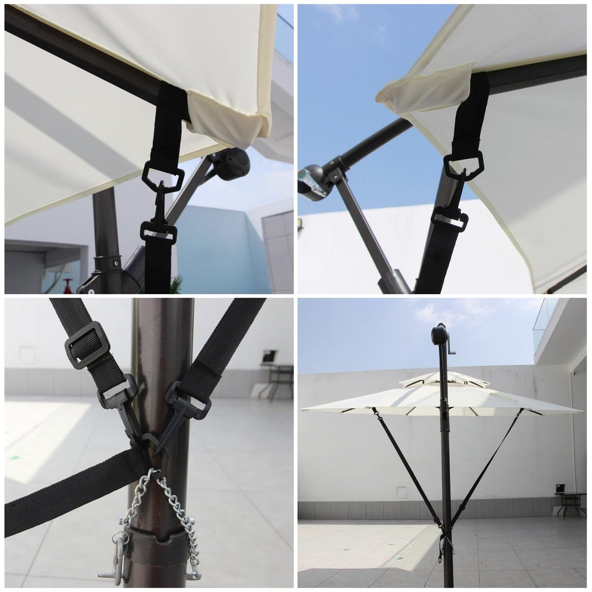 Celeyearnirs cantilever parasol compatibility ensures universal fitting and steadier setups