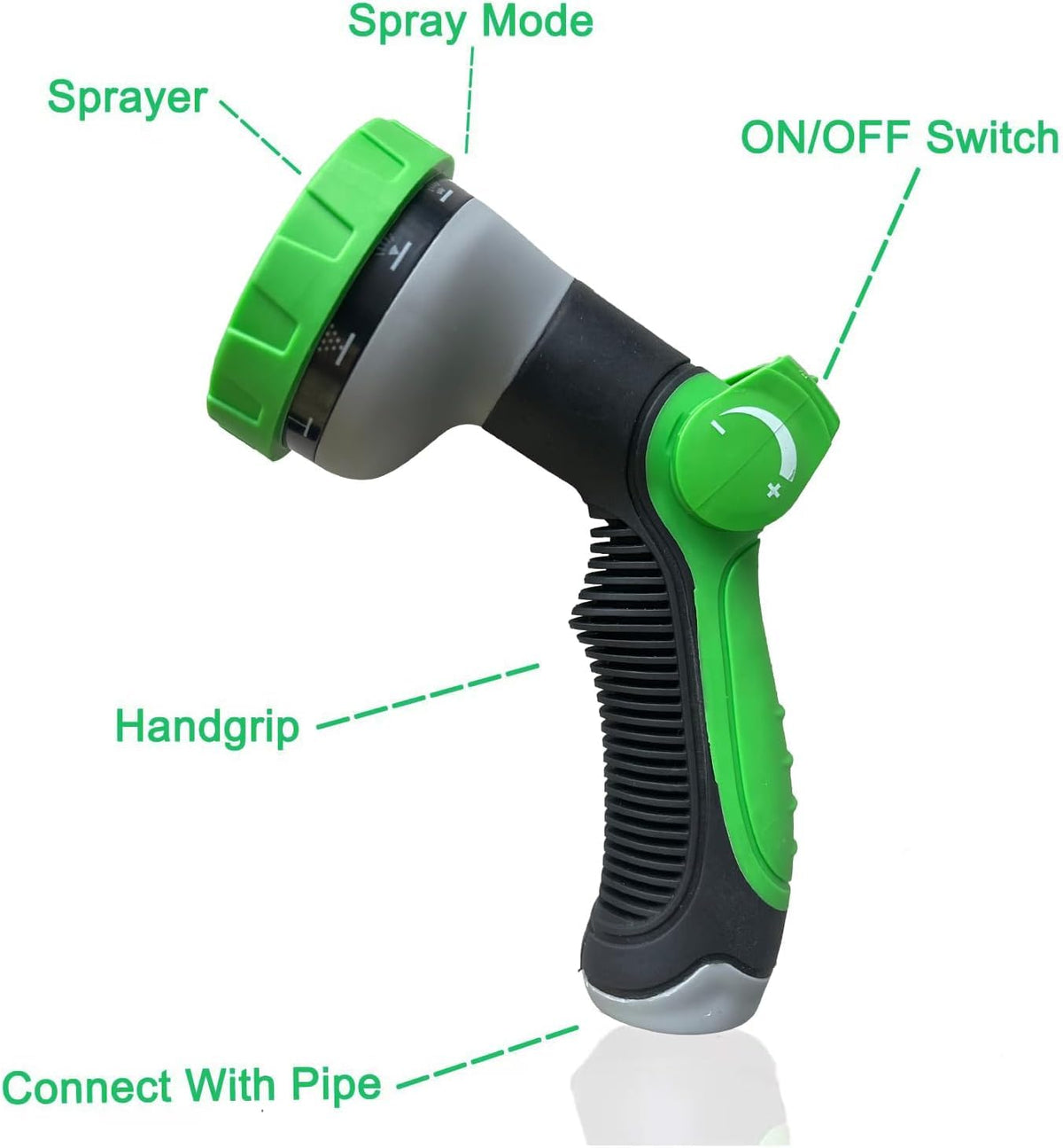 Celiamusing 10-function nozzle offering versatile spray patterns.