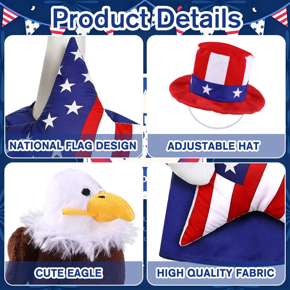Celltestria eagle doll completes the coordinated patriotic look for your goose.