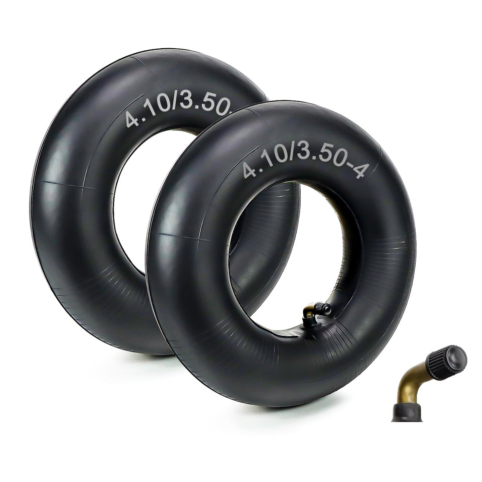 Cenipar 410/350-4 inner tubes two-pack for wheelbarrows and carts.