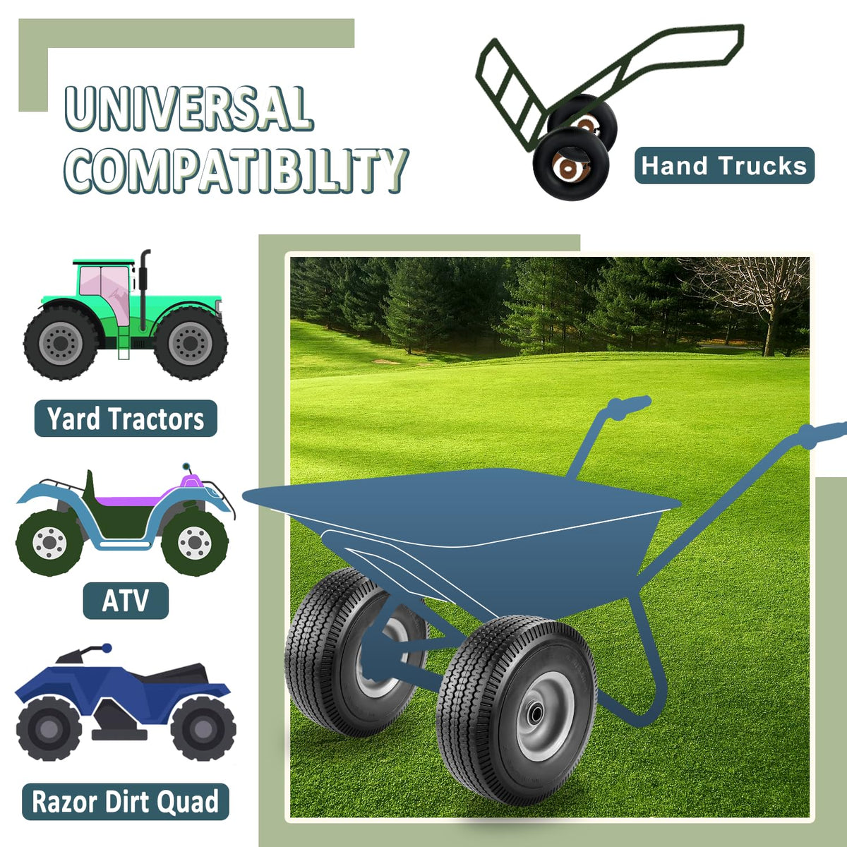 Garden cart wheel with Cenipar inner tube installed.