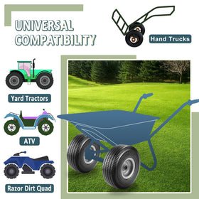 Garden cart wheel with Cenipar inner tube installed.