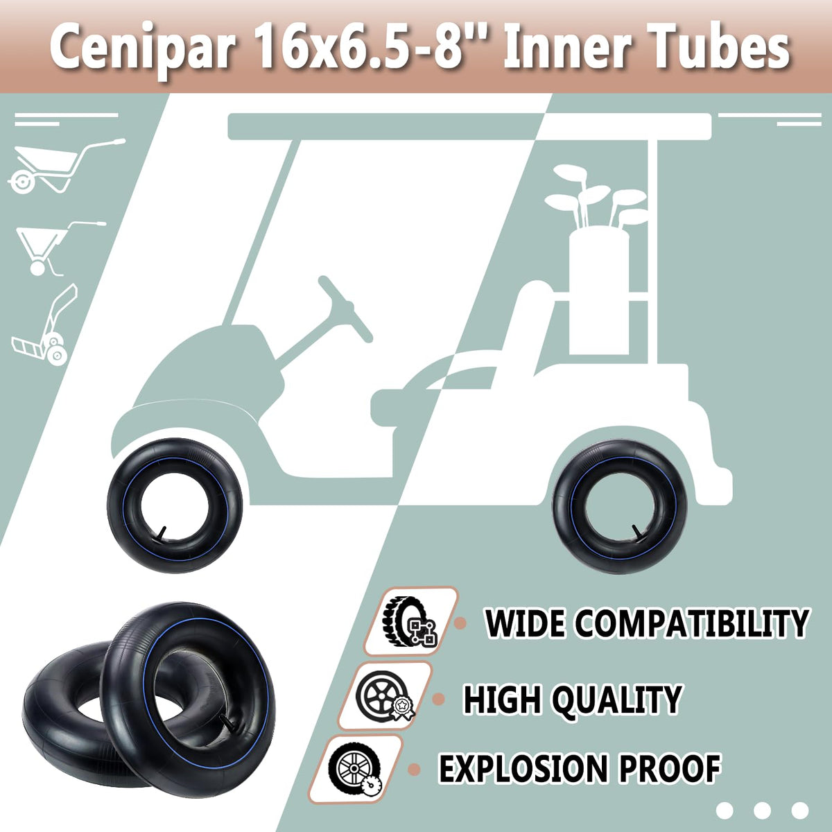 Cenipar premium butyl rubber construction offering puncture resistance.
