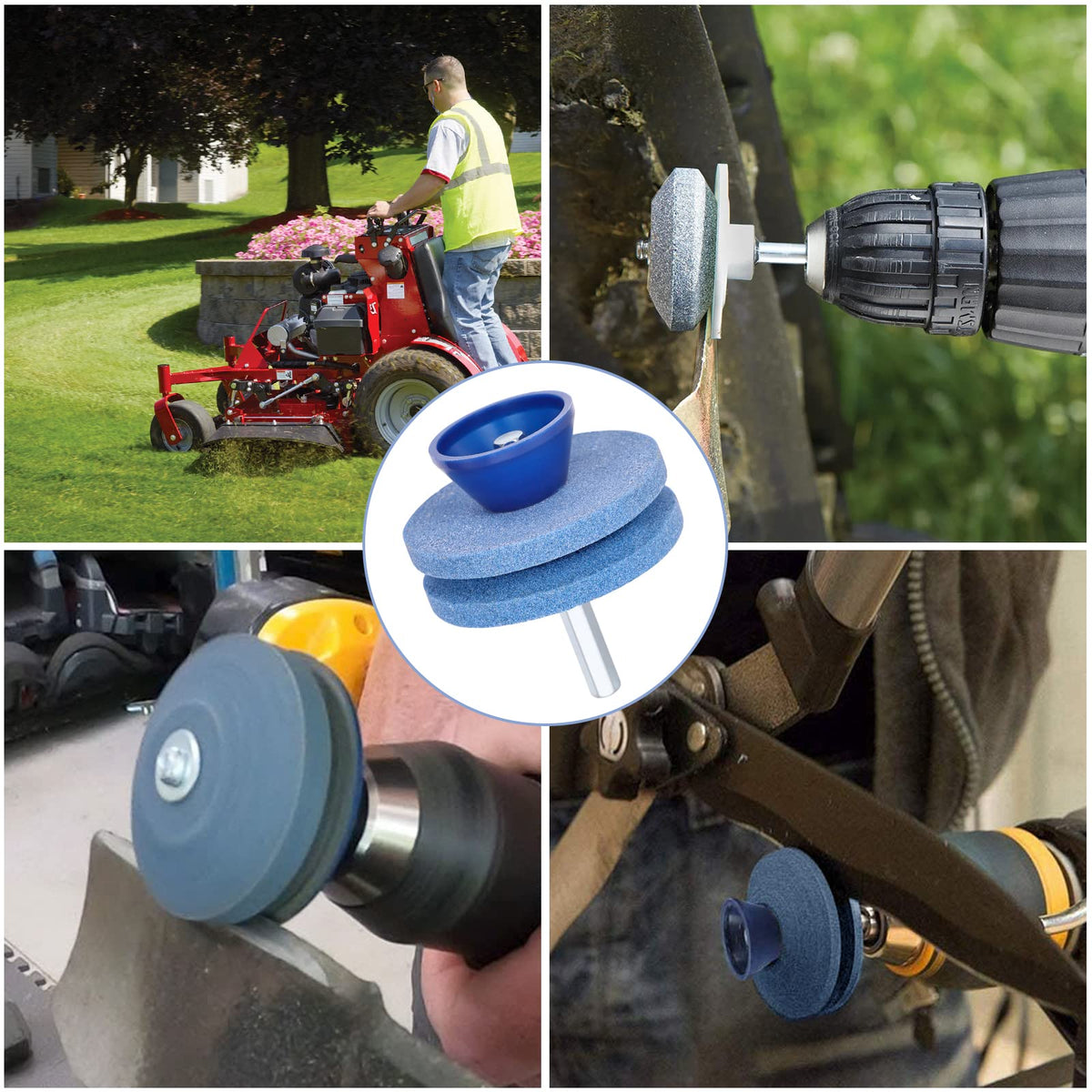 cenoz durable lawn blade sharpener pack keeps blades sharp through seasons.