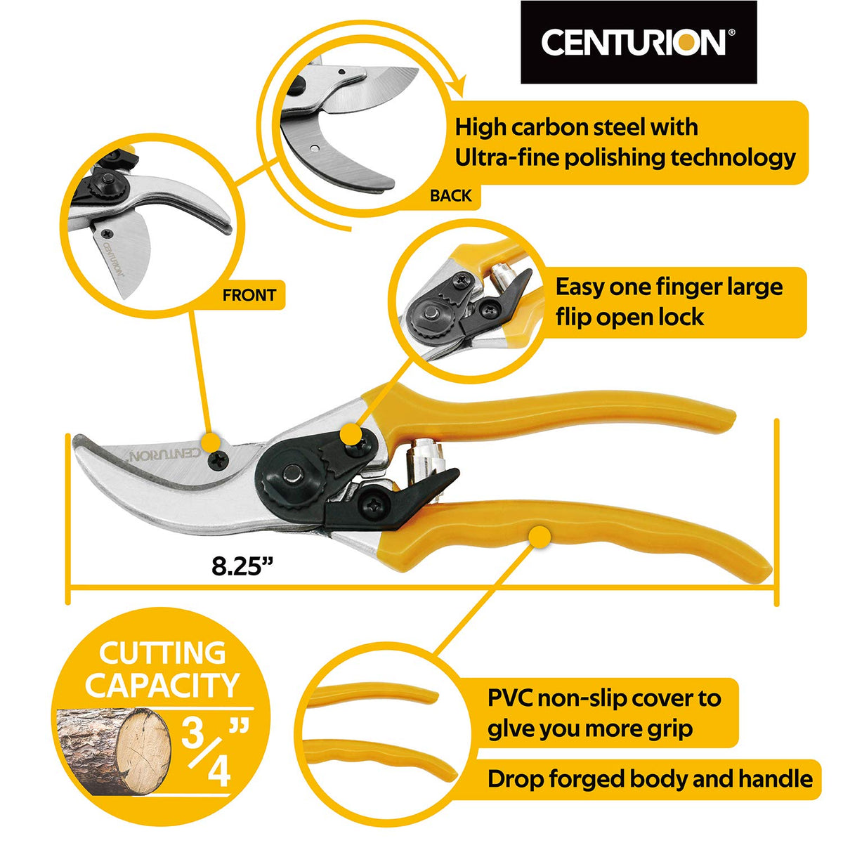 Centurion 1222 tool set in use demonstrates versatile pruning kit