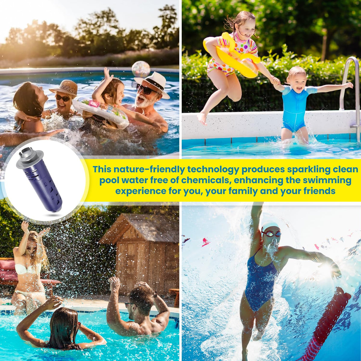 E-cowlboy ceramic mineral particles and durable PVC housing close-up.