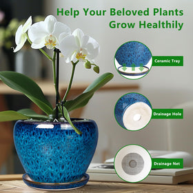 Ceramicfor lightweight stoneware pot designed for easy handling and versatile placement