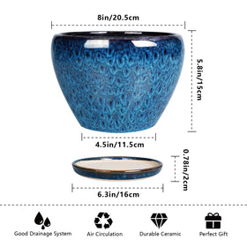 Ceramicfor lightweight stoneware planter that is durable and simple to handle