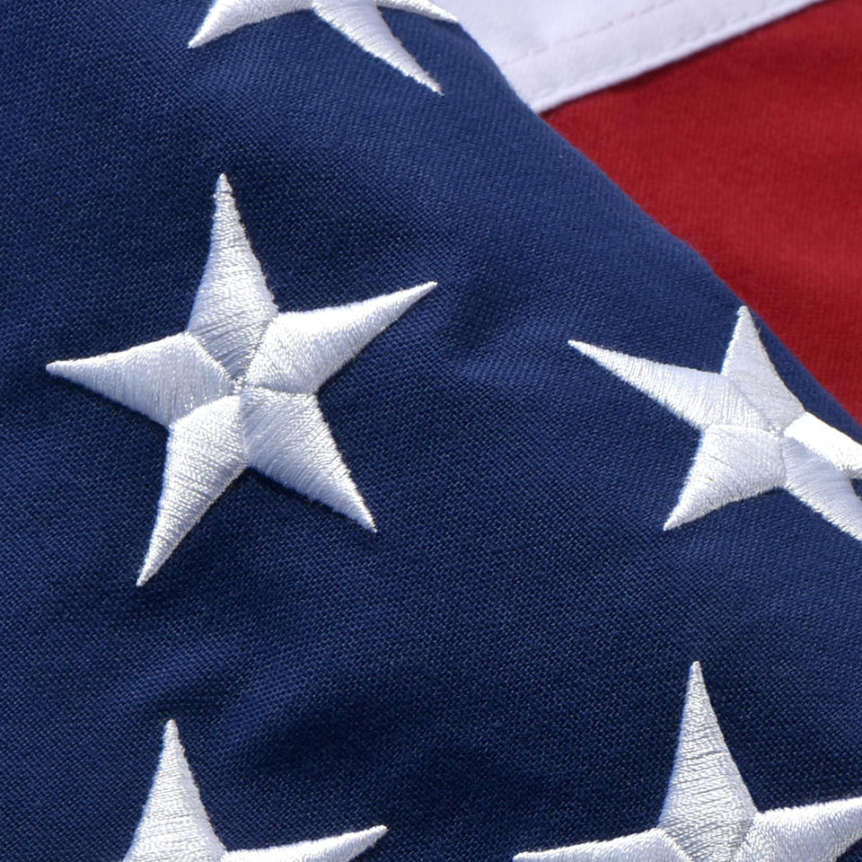 Cerbru American flag outdoors 4x6 with embroidered stars for durable curbside visibility.