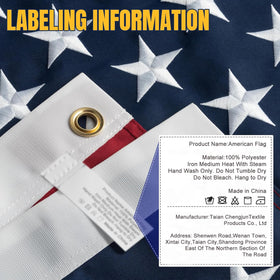 Cerbru 3x5 ft flag stands as a sturdy outdoor symbol of freedom.