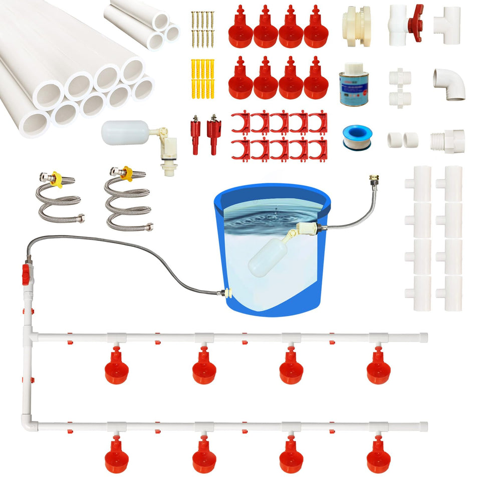 CERISURIO complete-set waterer installation for efficient flock hydration