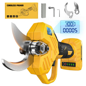 Cerycose electric pruning shears showing DeWalt 20V compatibility for cordless pruning.