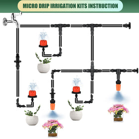 CESTAME Nozzle Tees enabling branching across garden beds and containers.