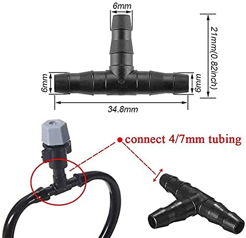 CESTAME oblique barb tees for distributing water to multiple zones