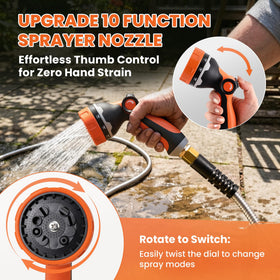 Cesun lightweight yet durable hose is easy to handle and store.