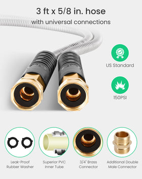 Cesun hose with leak-proof brass fittings delivering steady water flow