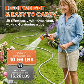 Cesun stainless-steel hose with drag-resistance for garden use