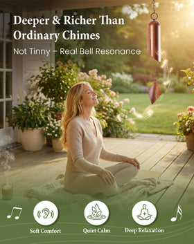 Cesun wind chime hanging on deck creates gentle immersive ambience