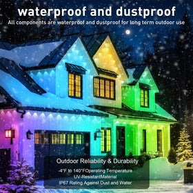CETELUMA lights on eaves wrapped for year round exterior charm