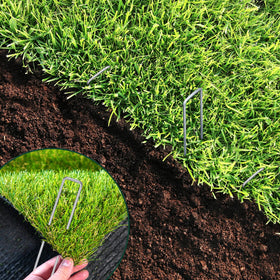 CEWOR 6-inch stakes secure drip irrigation lines and sod installations.