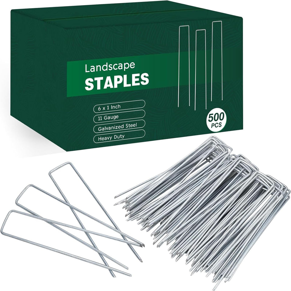 CEWOR landscape staples 6-inch, 500-pack ideal for fast lawn and fabric installs.