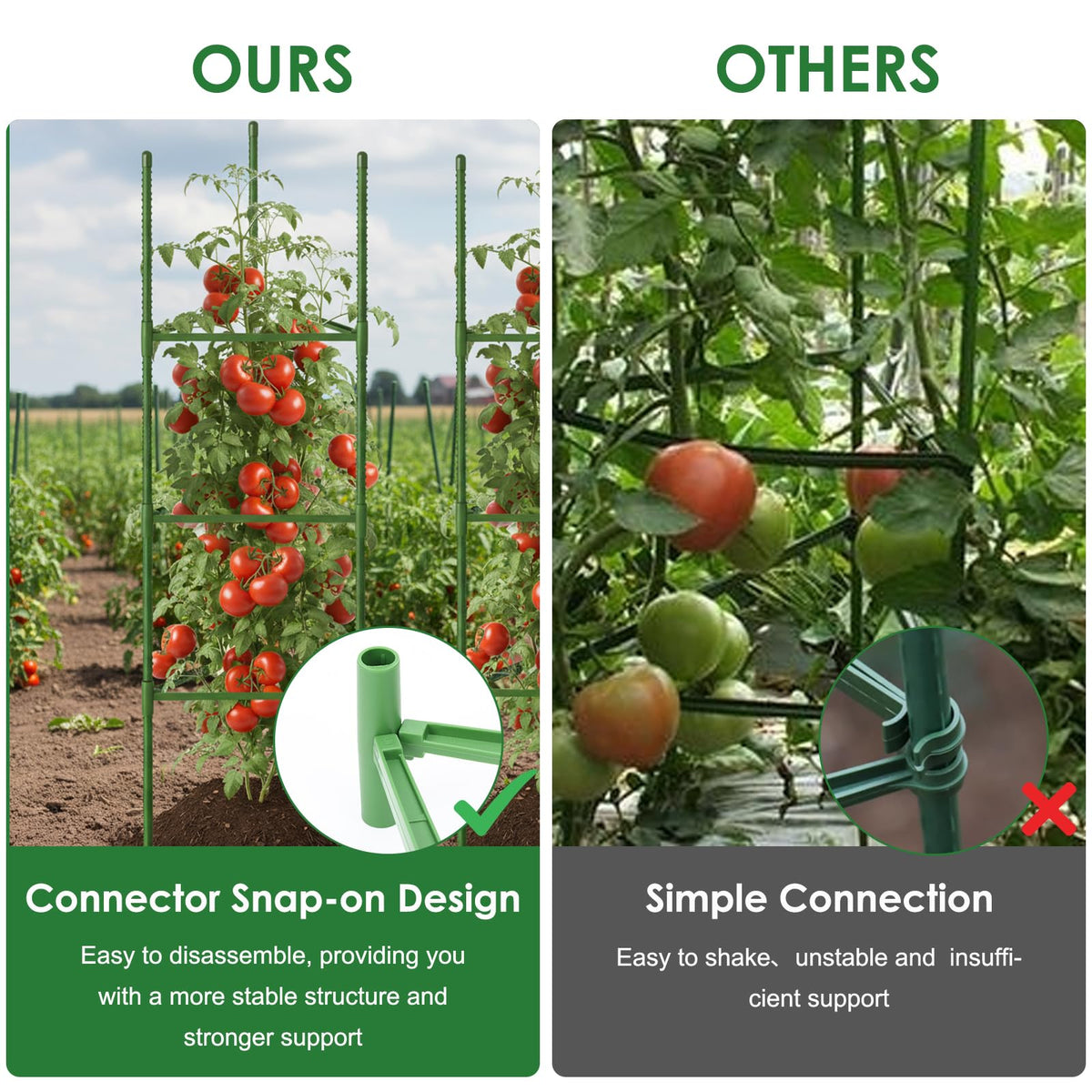 CEWOR climbing-plant trellis supports beans, cucumbers, and tomatoes in beds or pots.