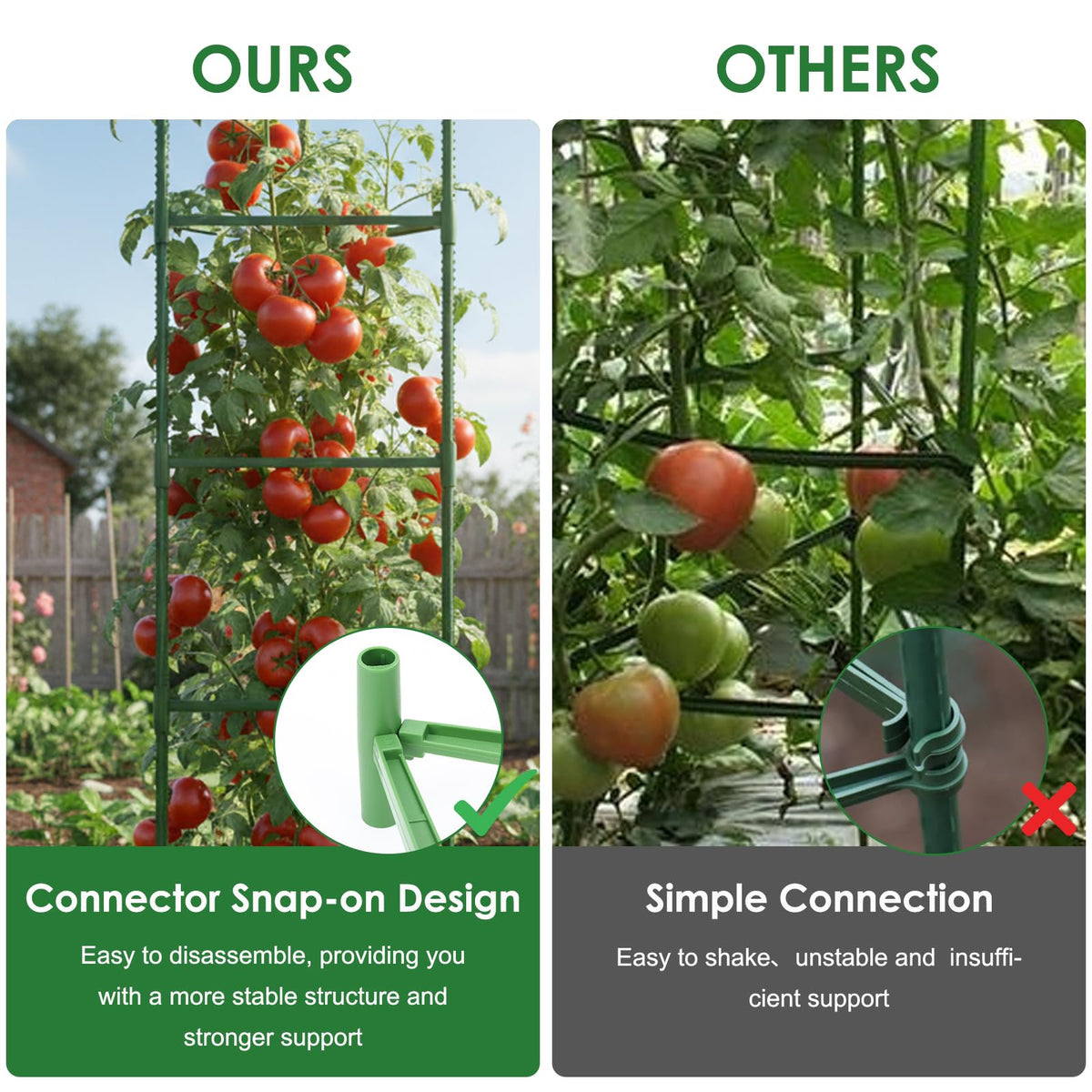 CEWOR cages suitable for beans, tomatoes, cucumbers and peppers