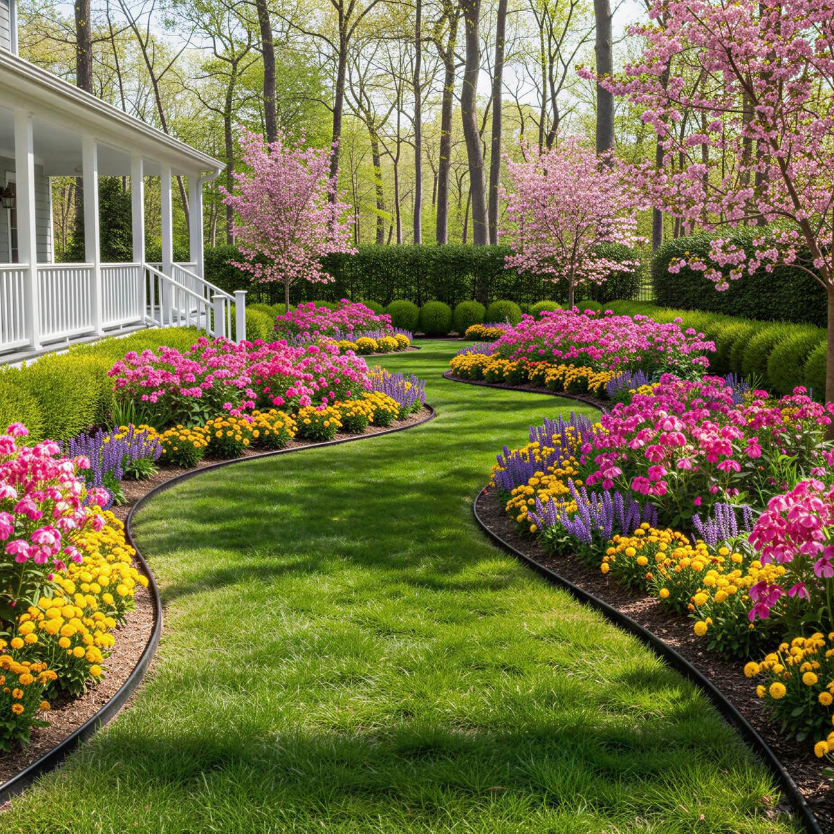 CEWOR border defines veggie patches and flower beds with neat, lasting edges.