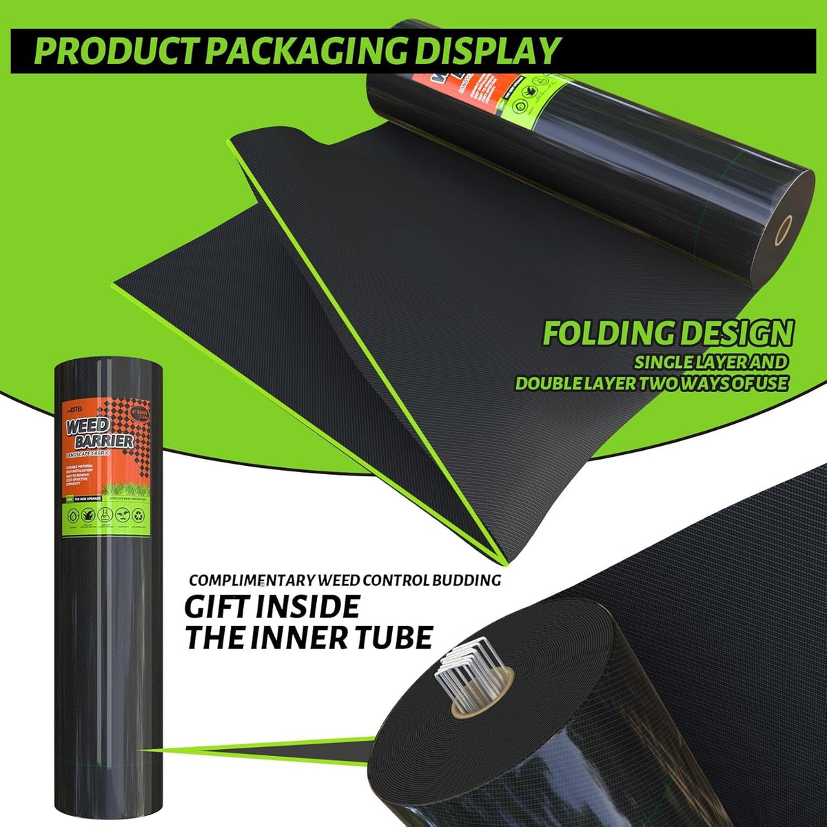 CFTEL weed barrier is easy to install and adapt to any bed