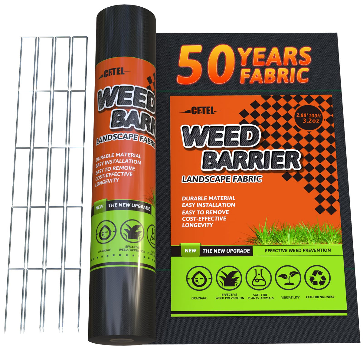 CFTEL eco-friendly polypropylene barrier provides durable weed control