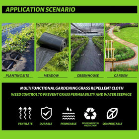CFTEL landscaping cloth for flower beds and walkways.