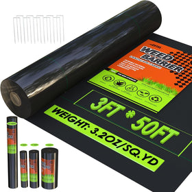 CFTEL weed barrier fabric heavy-duty weave blocks weeds while letting water flow