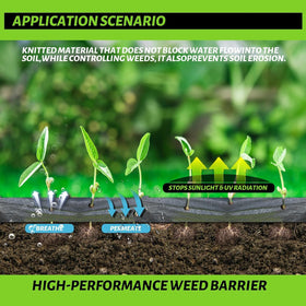 CFTEL weed-control garden cloth in beds promotes neat growth
