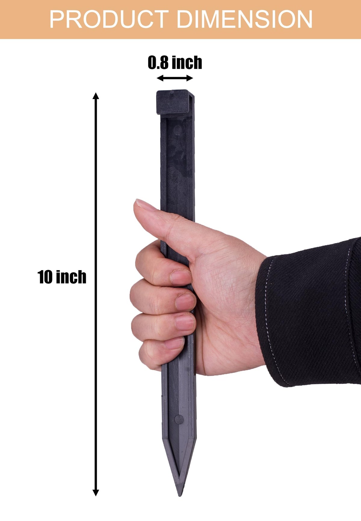 CFUTABOH 10-inch anchoring spikes stabilizing borders and turf edges.