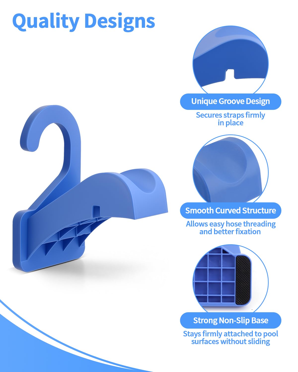 Cfyosnk anti-slip base securely grips pool surfaces for stable use.