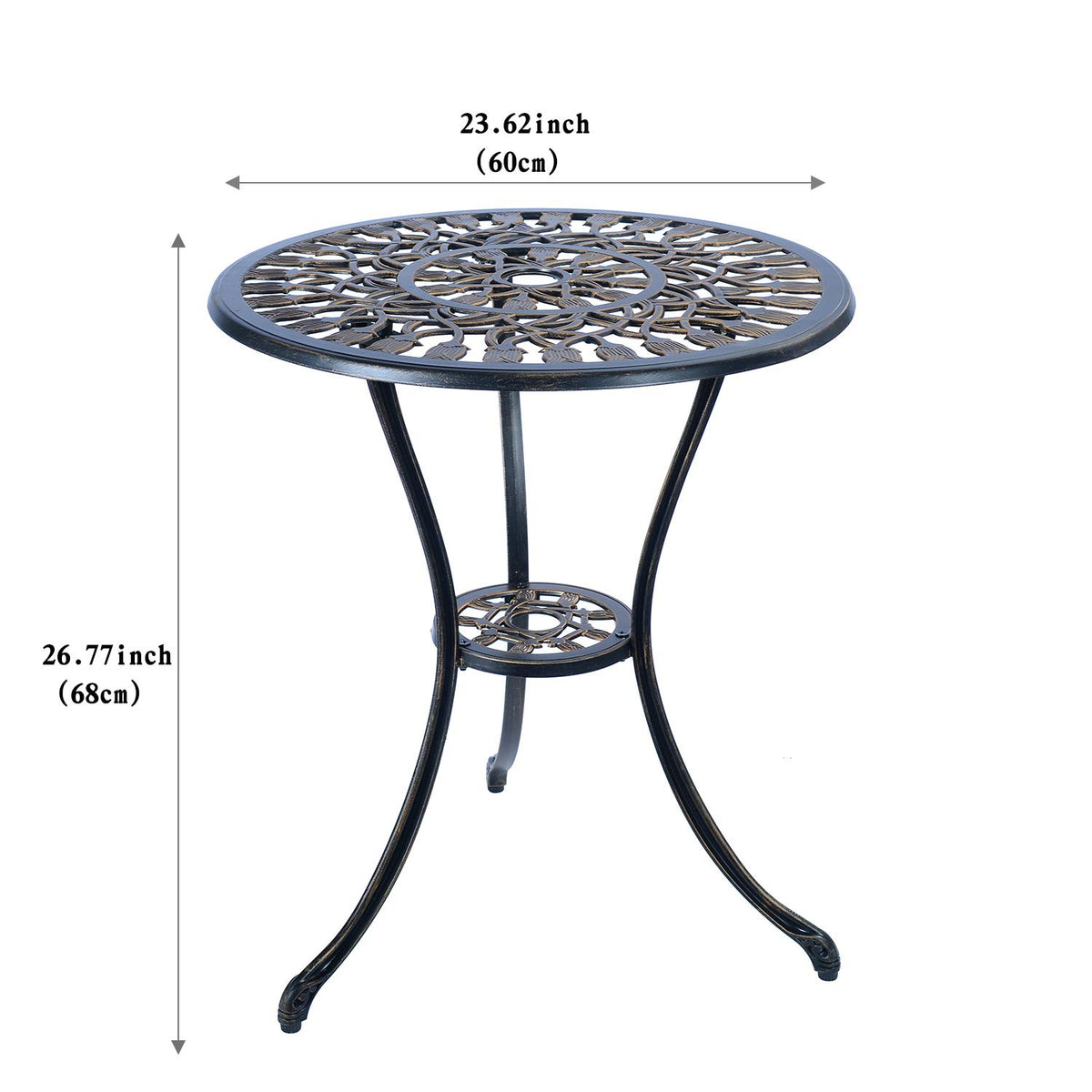 C/G Patio Casa bistro chair in antique copper finish for comfortable outdoor seating
