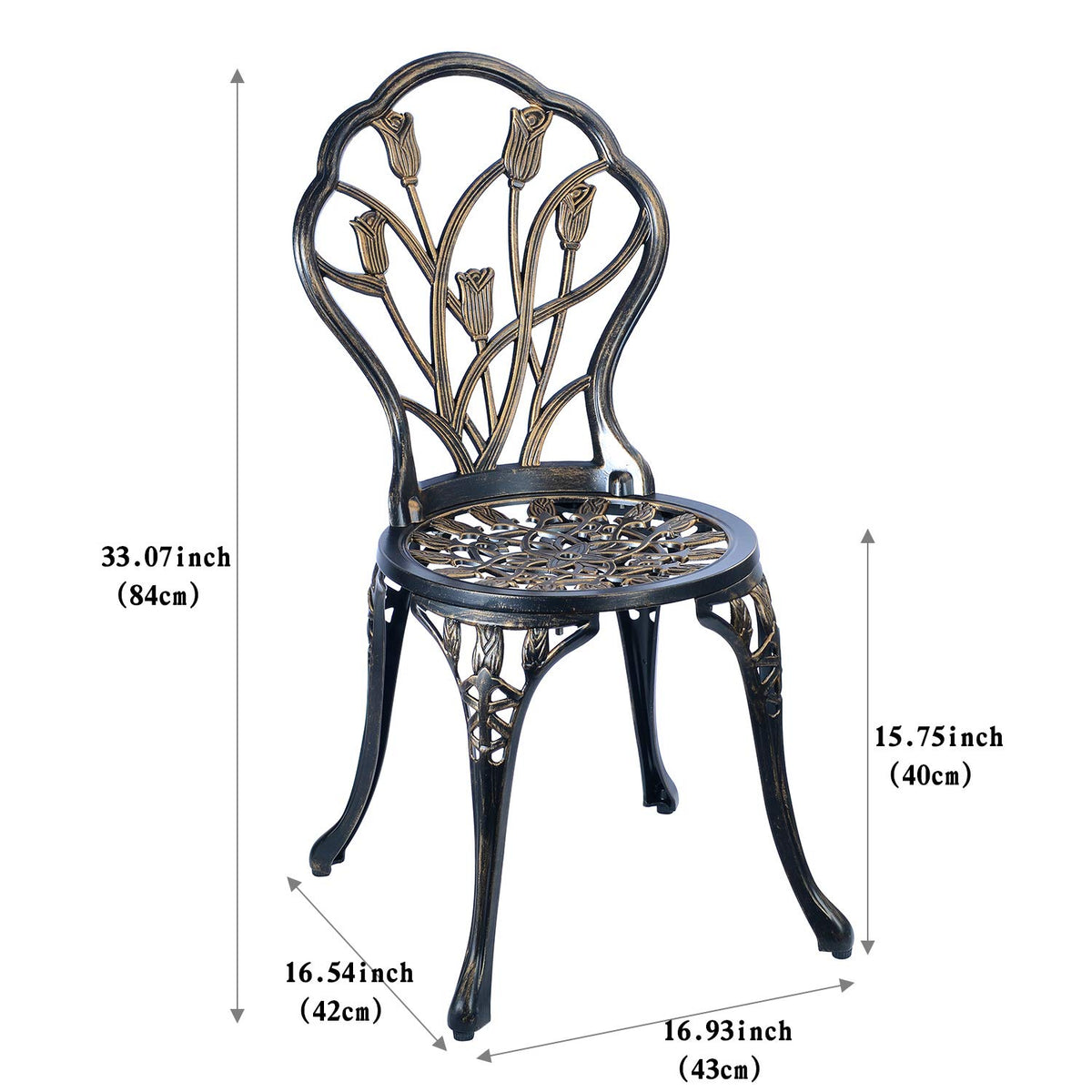 C/G Patio Casa bistro set outdoor angle view ideal for small spaces