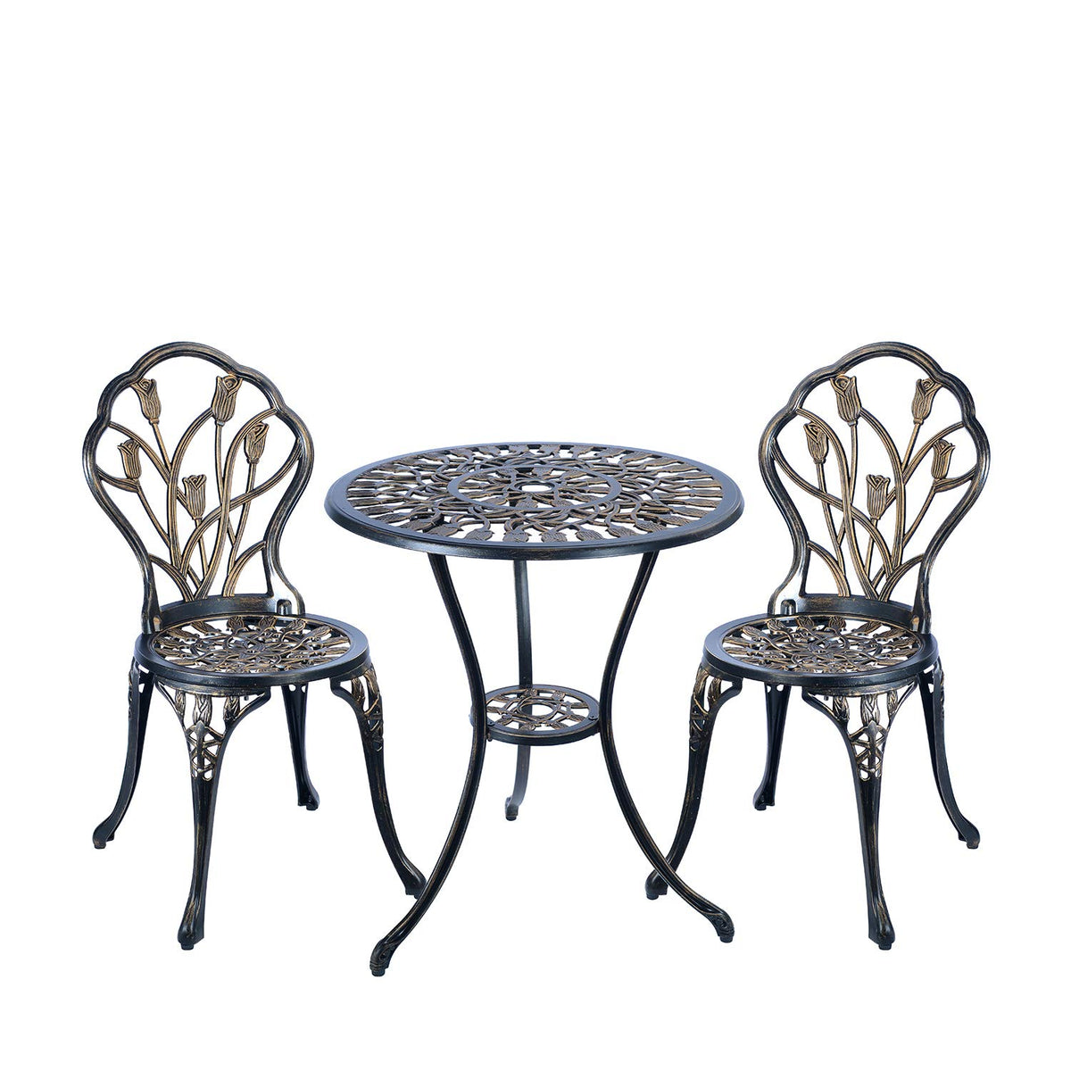 C/G Patio Casa bistro table in antique copper finish for outdoor dining
